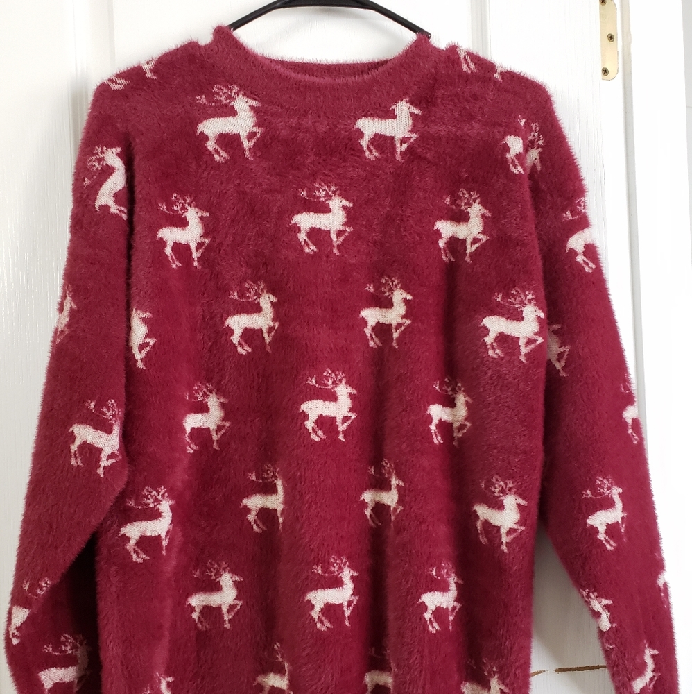 Super soft reindeer print sweater